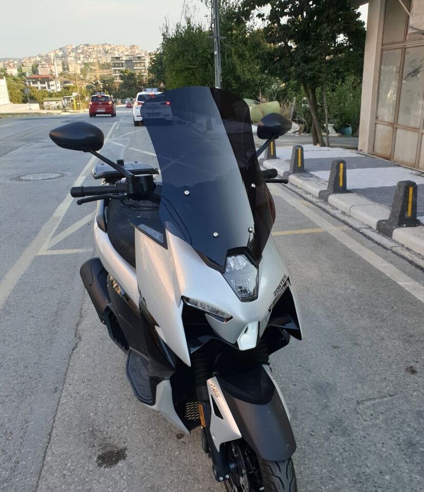 MOTOCAM Zontes ZT 125 Ön Cam 2025-2026 Model 55cm Siyah Renkli 4mm