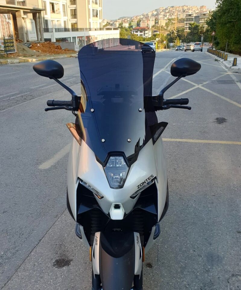 MOTOCAM Zontes ZT 125 Ön Cam 2025-2026 Model 55cm Siyah Renkli 4mm