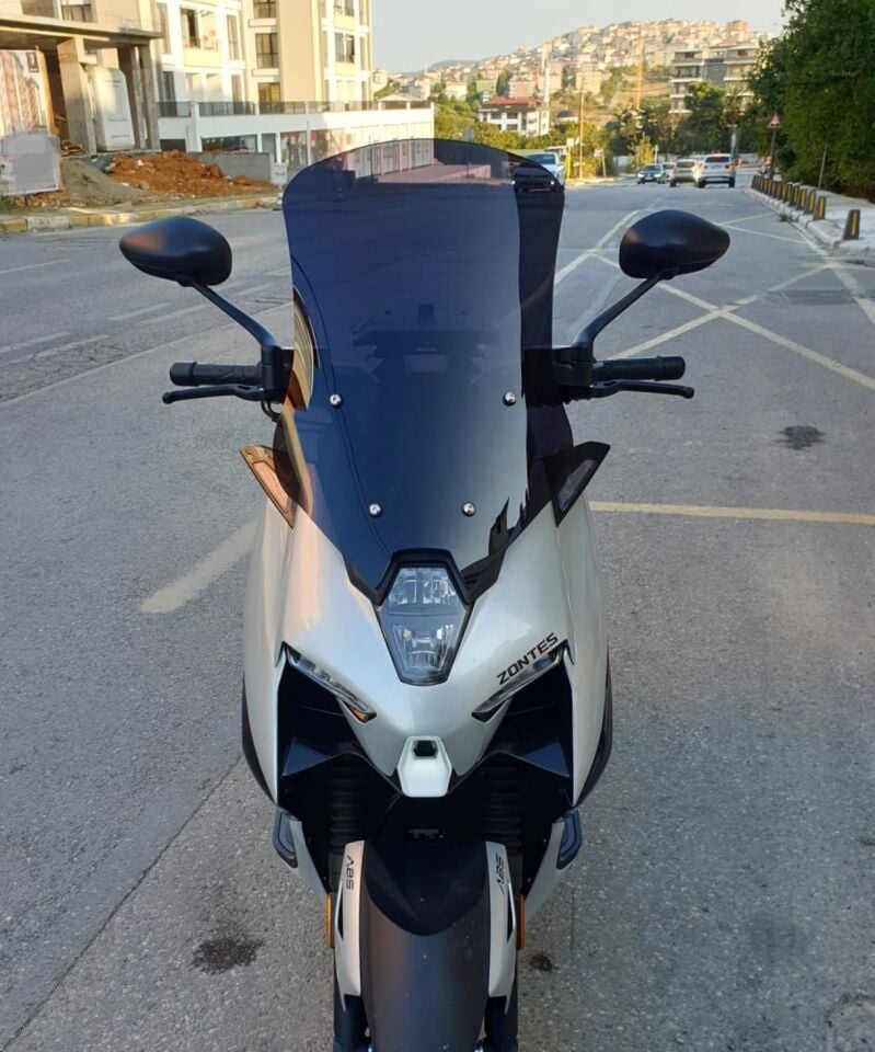 MOTOCAM Zontes ZT 125 Ön Cam 2025-2026 Model 55cm Siyah Renkli 4mm