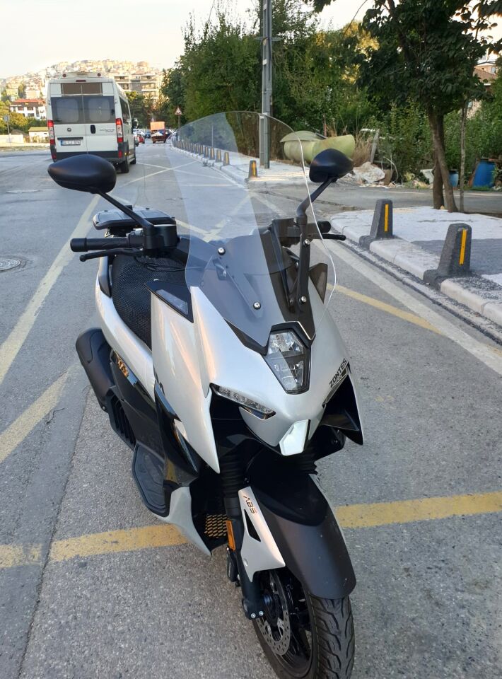 MOTOCAM Zontes ZT 125 Ön Cam 2025-2026 Model 55cm Şeffaf Renkli 4mm