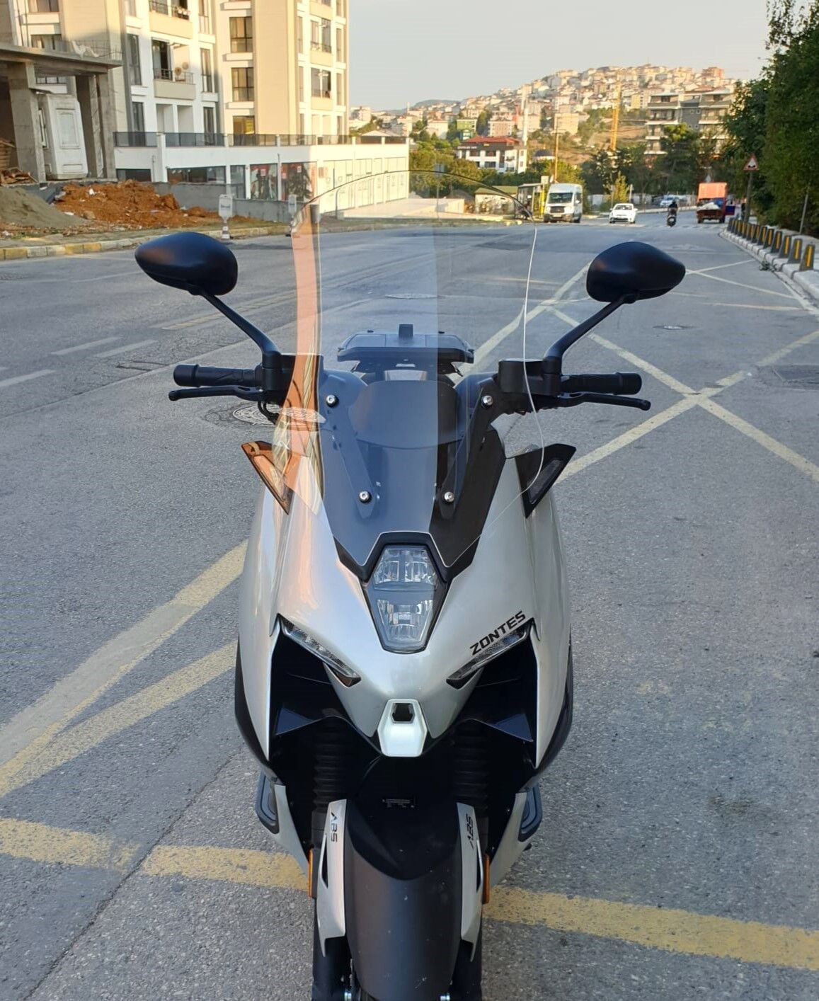 MOTOCAM Zontes ZT 125 Ön Cam 2025-2026 Model 55cm Şeffaf Renkli 4mm