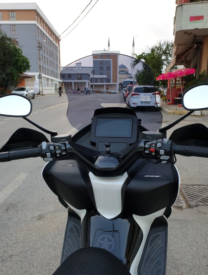 MOTOCAM Zontes ZT 250 T-E Ön Cam 2023-2026 Model 73cm Füme Renkli 4mm