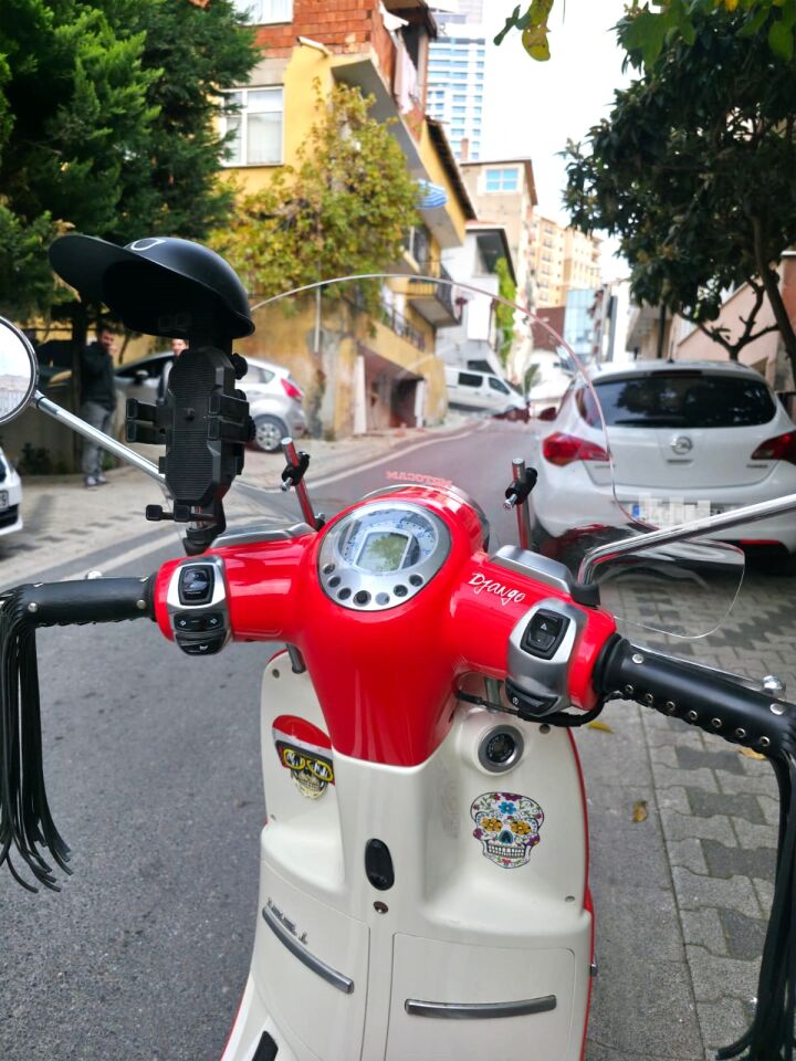 MOTOCAM Peugeot Django Ön Cam 2017-2026-2026 Model 39cm Şeffaf Renkli 4mm Elcikli APARATSIZ