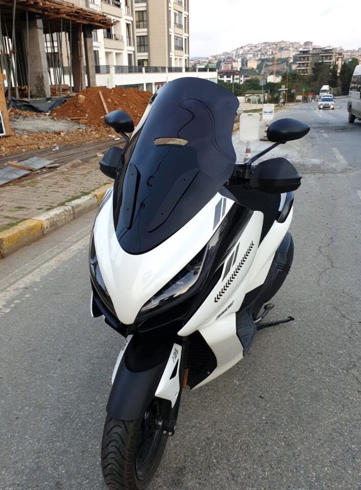 MOTOCAM Zontes ZT 250 T-E Ön Cam 2023-2026 Model 73cm Siyah Renkli 4mm