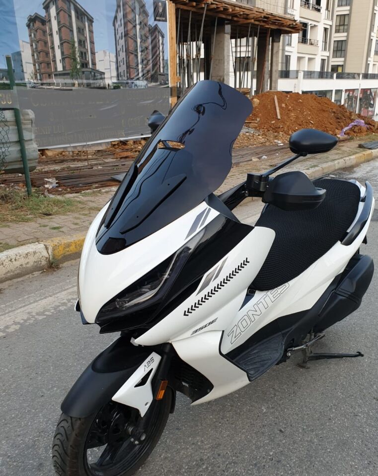 MOTOCAM Zontes ZT 250 T-E Ön Cam 2023-2026 Model 73cm Siyah Renkli 4mm