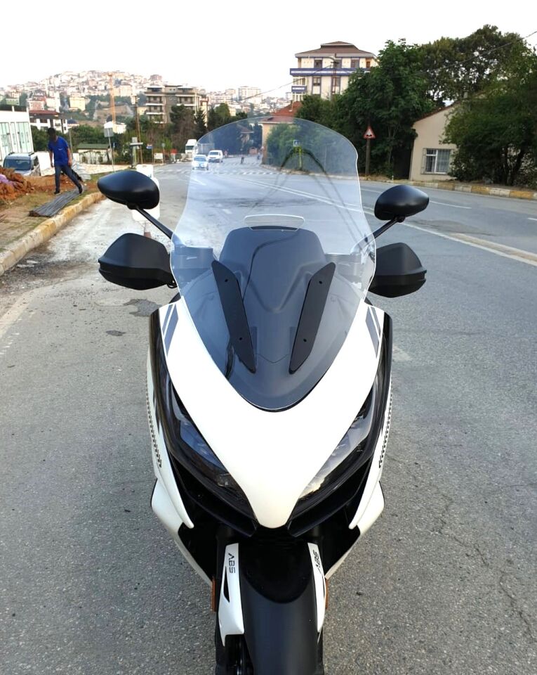 MOTOCAM Zontes ZT 250 T-E Ön Cam 2023-2026 Model 73cm Şeffaf Renkli 4mm