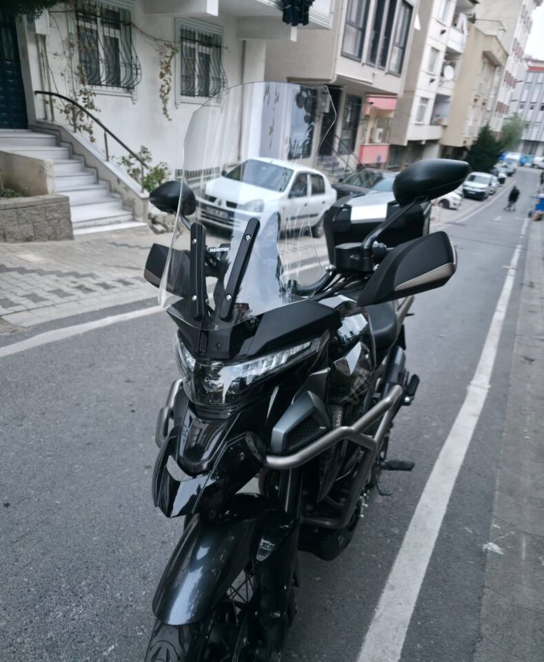 MOTOCAM Zontes ZT 350 T2 Ön Cam 2025-2026 Model 55cm Füme Renkli 3mm