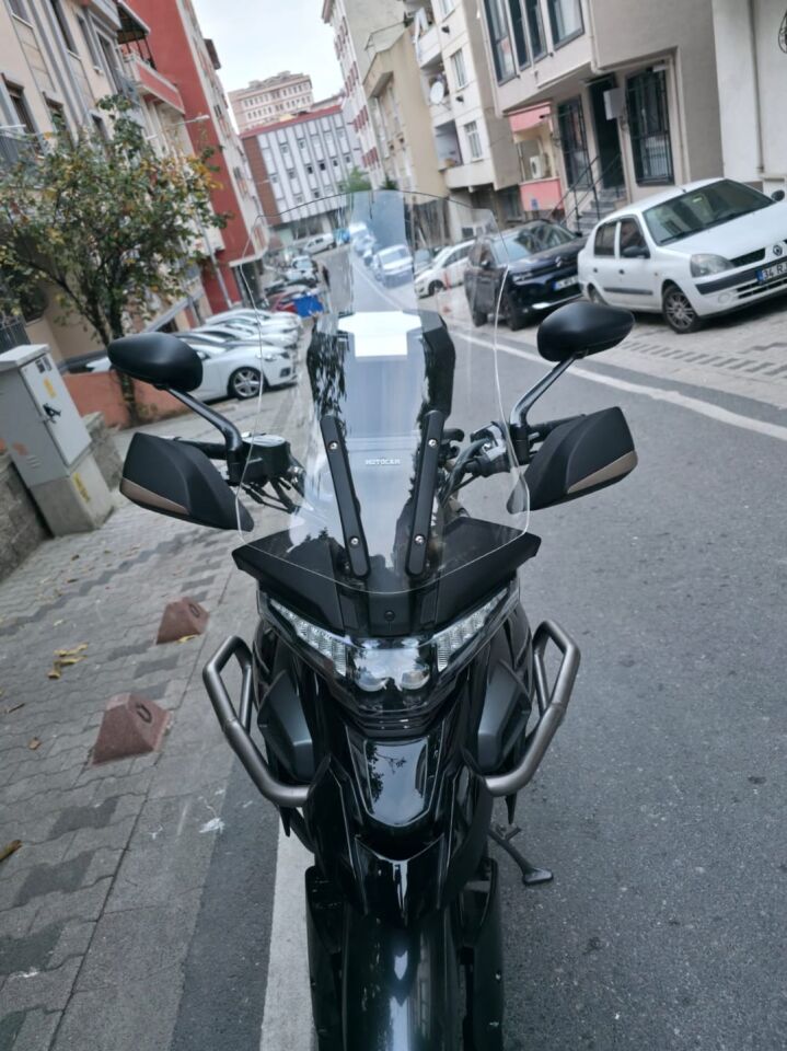 MOTOCAM Zontes ZT 350 T2 Ön Cam 2025-2026 Model 55cm Füme Renkli 3mm