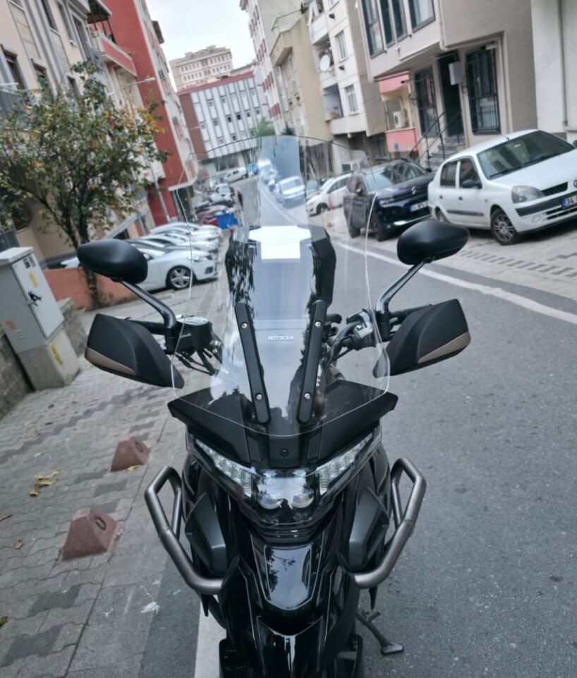 MOTOCAM Zontes ZT 350 T2 Ön Cam 2025-2026 Model 55cm Şeffaf Renkli 3mm