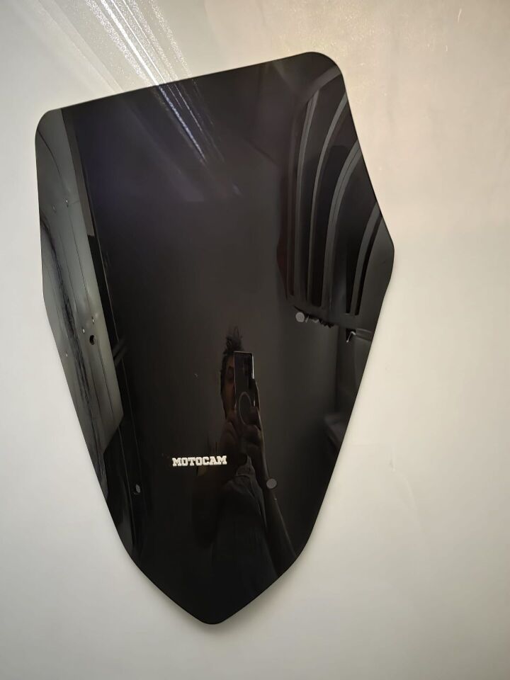 MOTOCAM QJ Fort 350 Ön Cam 2023-2026 Model 43cm Siyah Renkli 4mm  SPORTİF