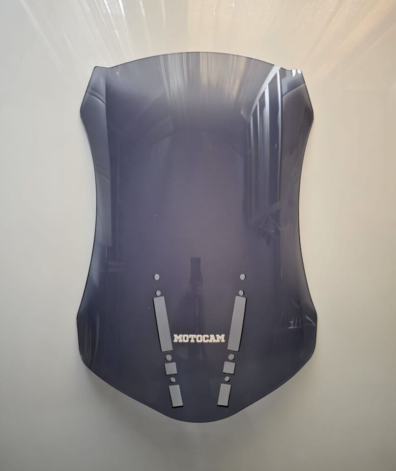 MOTOCAM Zontes ZT 350 T2 Ön Cam 2025-2026 Model 55cm Siyah Renkli 3mm