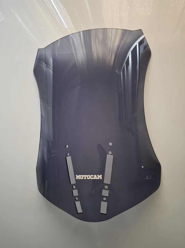 MOTOCAM Zontes ZT 350 T2 Ön Cam 2025-2026 Model 55cm Siyah Renkli 3mm