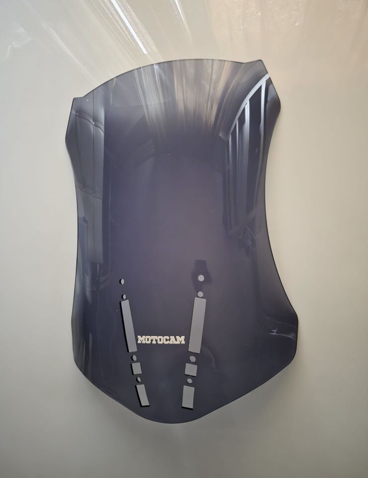 MOTOCAM Zontes ZT 350 T2 Ön Cam 2025-2026 Model 55cm Siyah Renkli 3mm