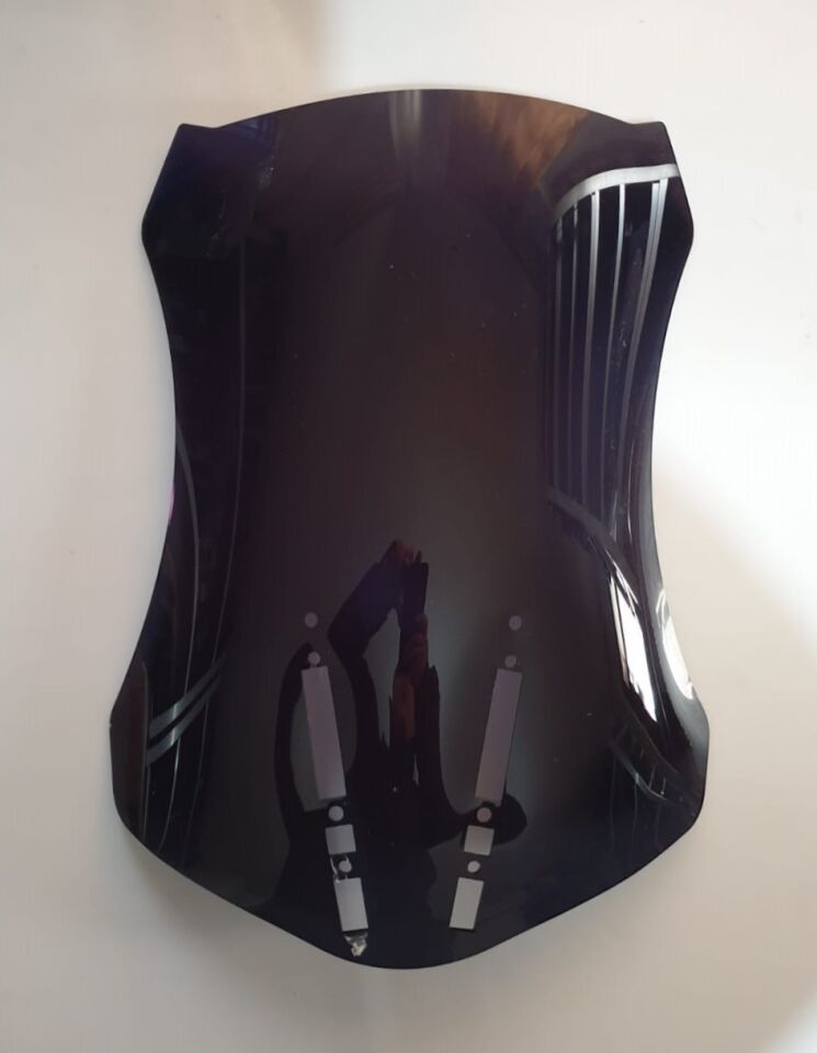 MOTOCAM Zontes ZT 350 T2 Ön Cam 2025-2026 Model 55cm Siyah Renkli 3mm
