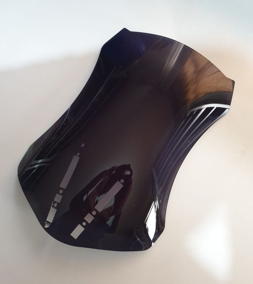 MOTOCAM Zontes ZT 350 T2 Ön Cam 2025-2026 Model 55cm Siyah Renkli 3mm
