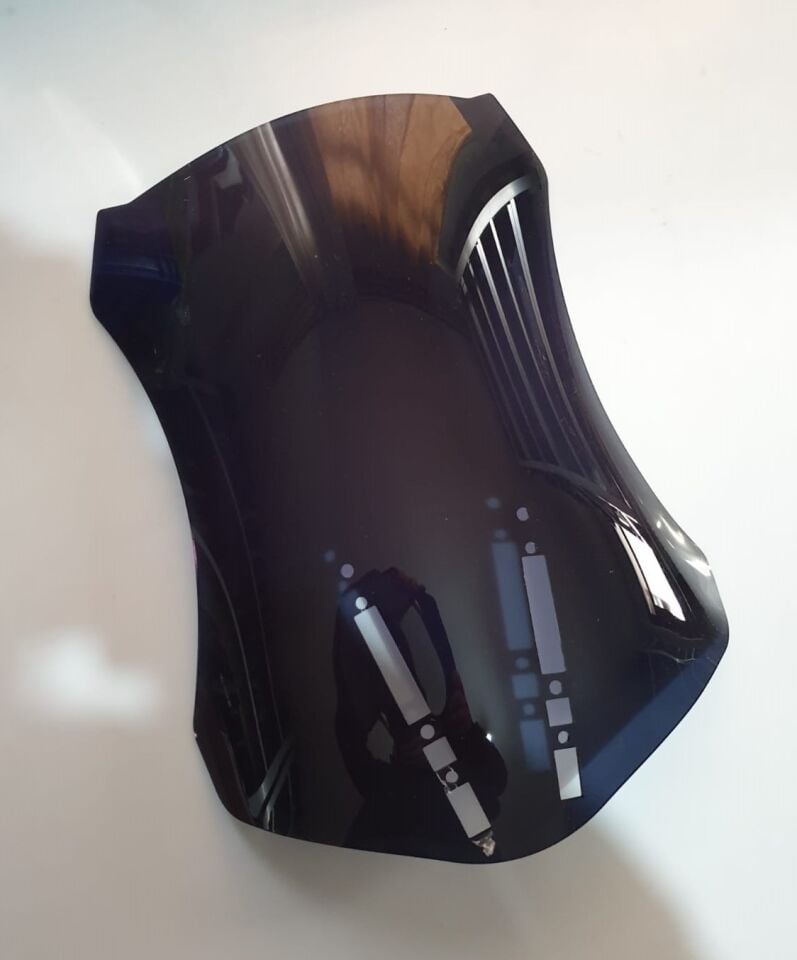 MOTOCAM Zontes ZT 350 T2 Ön Cam 2025-2026 Model 55cm Siyah Renkli 3mm