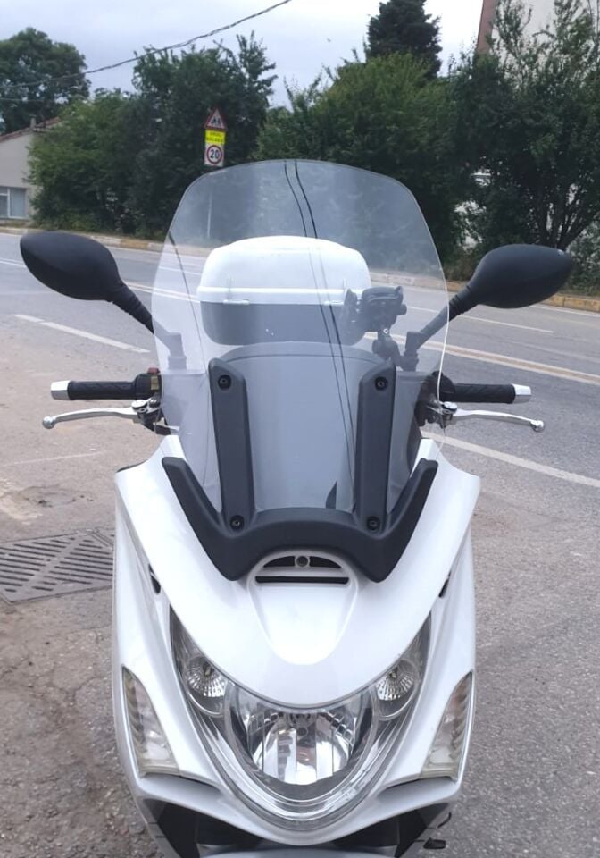 MOTOCAM Kymco Xciting 250 İ Ön Cam 2008-2012 Model 62cm Şeffaf Renkli 4mm