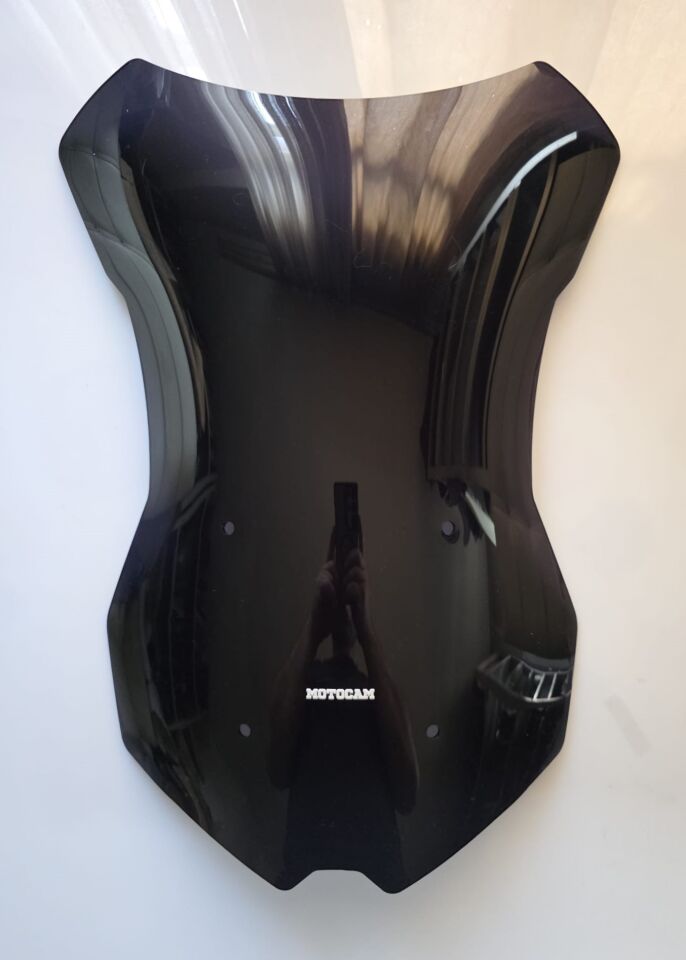 MOTOCAM KTM 1290 Super Duke GT Ön Cam 2019-2024 Model 57cm Siyah Renkli 4mm