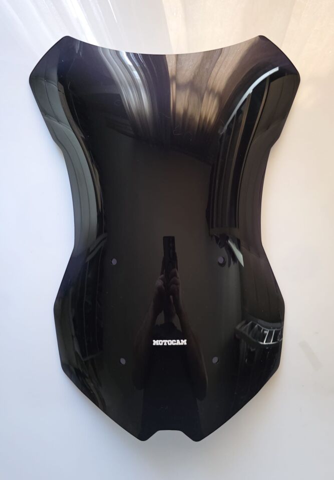 MOTOCAM KTM 1290 Super Duke GT Ön Cam 2019-2024 Model 57cm Siyah Renkli 4mm