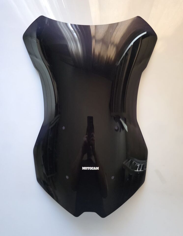 MOTOCAM KTM 1290 Super Duke GT Ön Cam 2019-2024 Model 57cm Siyah Renkli 4mm