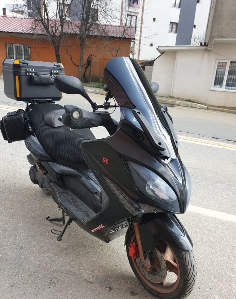 MOTOCAM Kymco Xciting 400 İ Ön Cam 2008-2017 Model 72cm Siyah Renkli 4mm UZUN