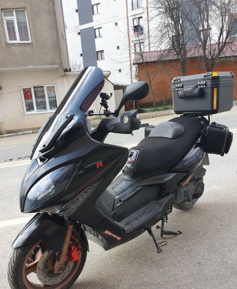 MOTOCAM Kymco Xciting 400 İ Ön Cam 2008-2017 Model 72cm Siyah Renkli 4mm UZUN
