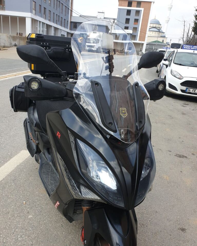 MOTOCAM Kymco Xciting 400 İ Ön Cam 2008-2017 Model 72cm Şeffaf Renkli 4mm UZUN