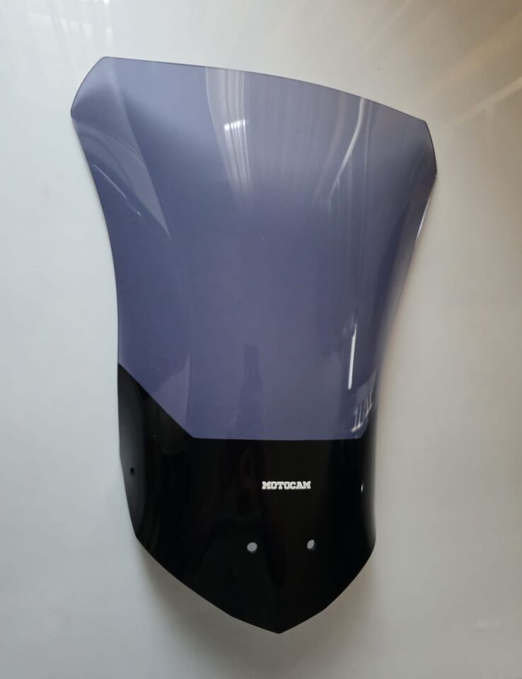 MOTOCAM Falcon Strong 377 Ön Cam 2025-2026 Model 53cm Füme Renkli 4mm