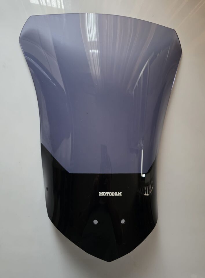 MOTOCAM Falcon Strong 377 Ön Cam 2025-2026 Model 53cm Füme Renkli 4mm