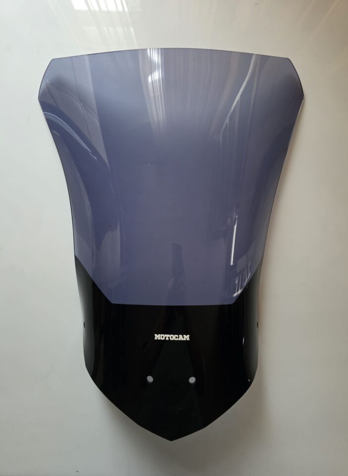 MOTOCAM Falcon Strong 377 Ön Cam 2025-2026 Model 53cm Füme Renkli 4mm