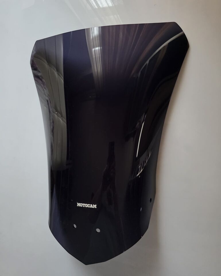 MOTOCAM Falcon Strong 377 Ön Cam 2025-2026 Model 53cm Siyah Renkli 4mm