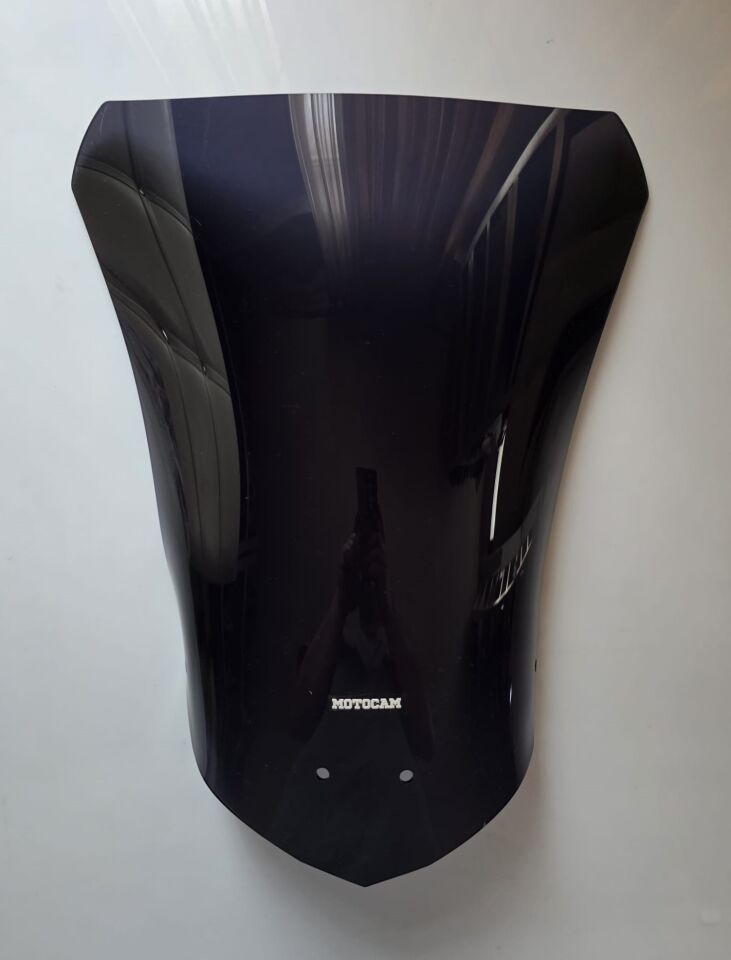 MOTOCAM Falcon Strong 377 Ön Cam 2025-2026 Model 53cm Siyah Renkli 4mm