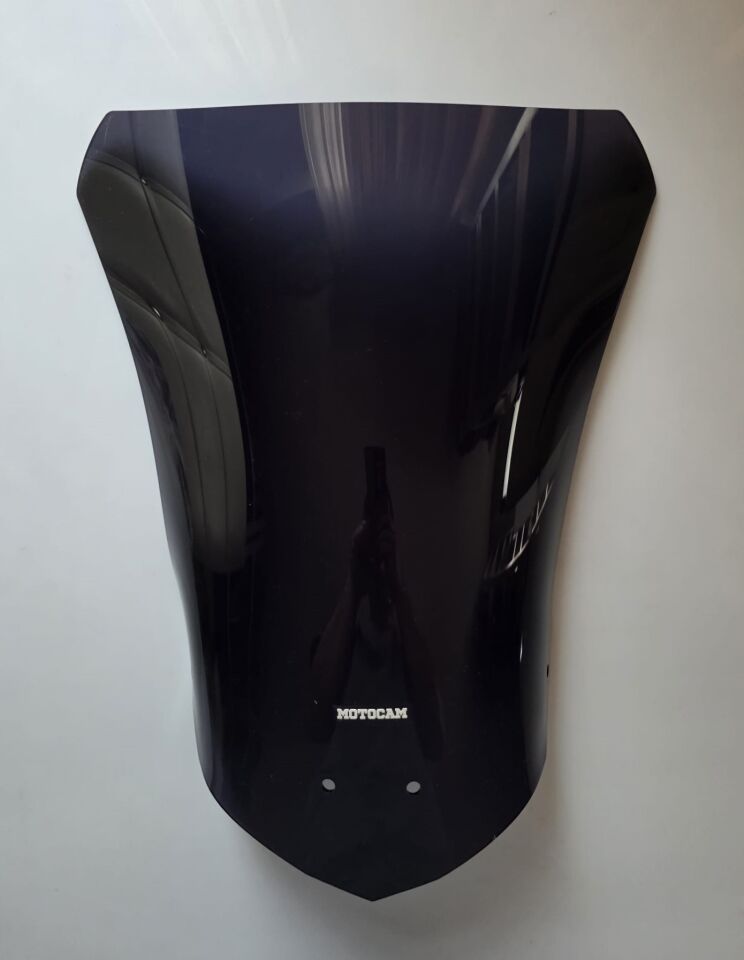 MOTOCAM Falcon Strong 377 Ön Cam 2025-2026 Model 53cm Siyah Renkli 4mm