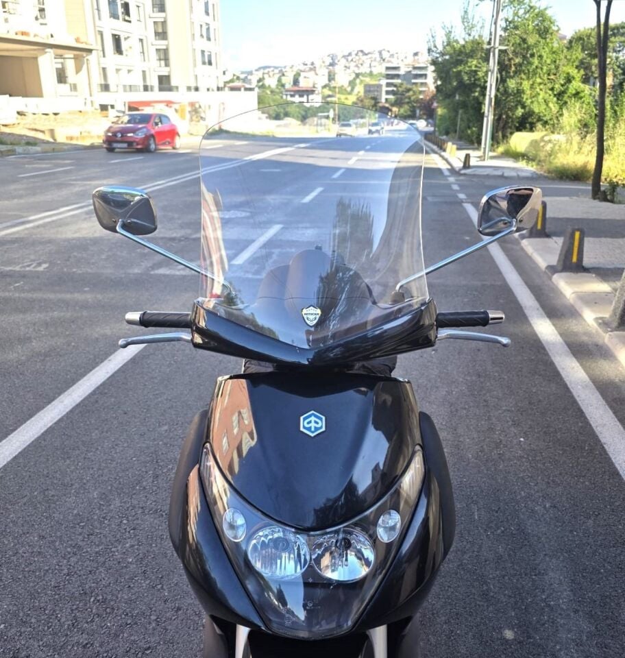 MOTOCAM Piaggio Beverly 250 Ön Cam 2005-2007 Model 44cm Şeffaf Renkli 4mm