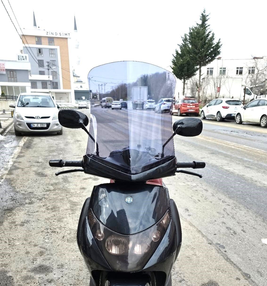 MOTOCAM Piaggio Beverly 250 Ön Cam 2005-2007 Model 53cm Füme Renkli 4mm UZUN