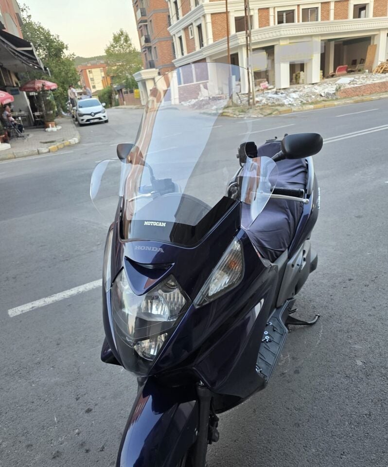 MOTOCAM Honda Silverwing SWT 400 Ön Cam 2006-2009 Model 68cm Şeffaf Renkli 4mm ELCİKLİ