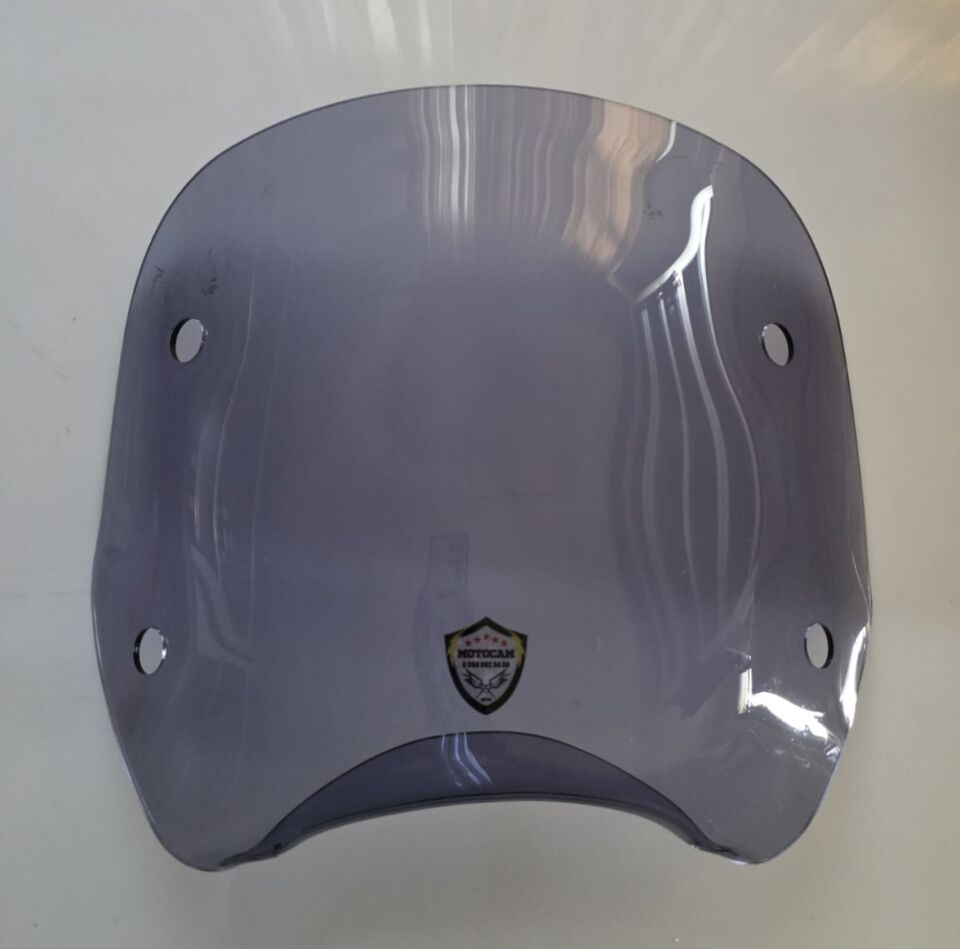 MOTOCAM Piaggio Beverly 500 Ön Uzatma Camı 2001-2007 Model 34cm Füme Renkli 4mm APARATSIZ