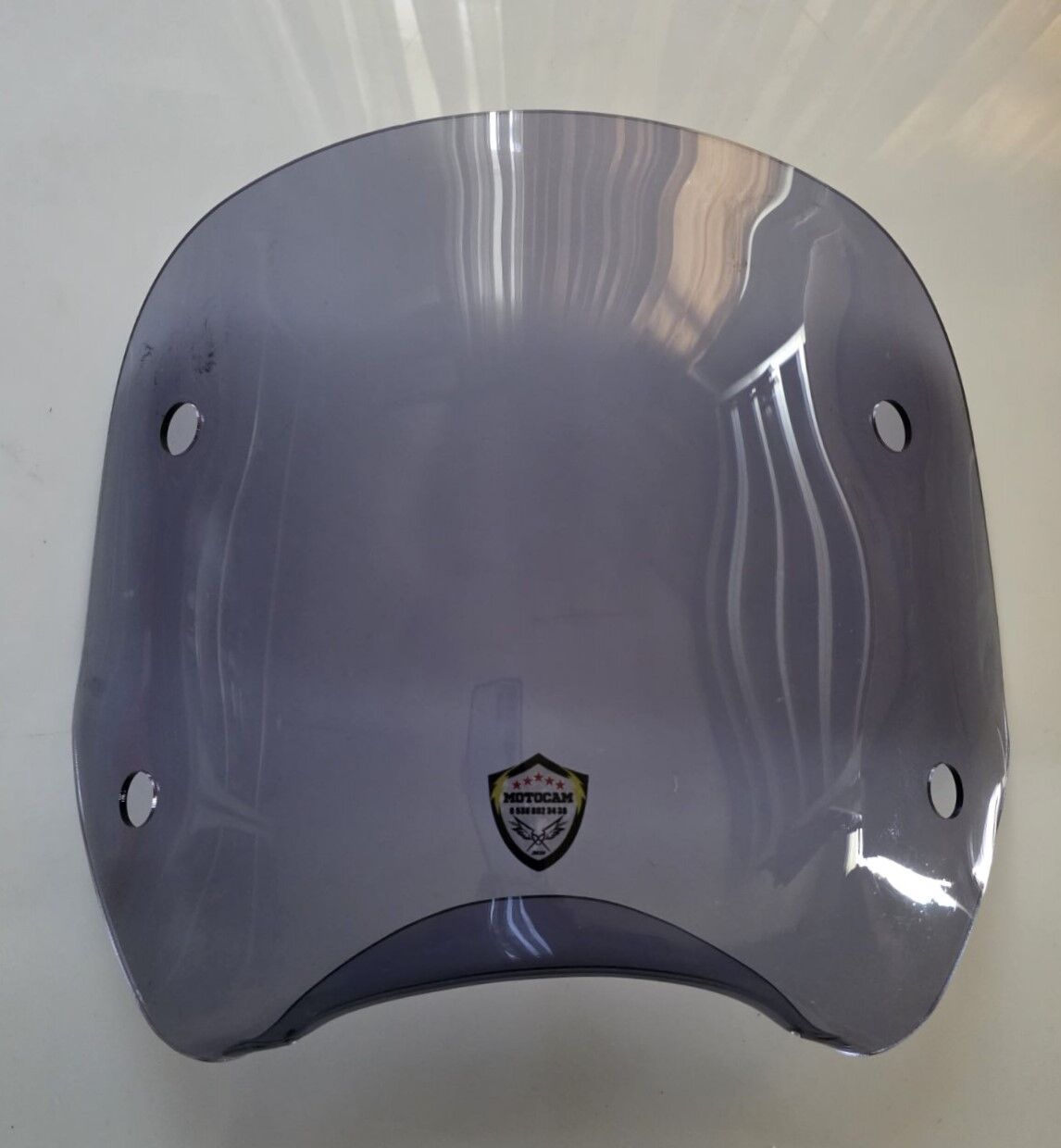 MOTOCAM Piaggio Beverly 500 Ön Uzatma Camı 2001-2007 Model 34cm Füme Renkli 4mm APARATSIZ