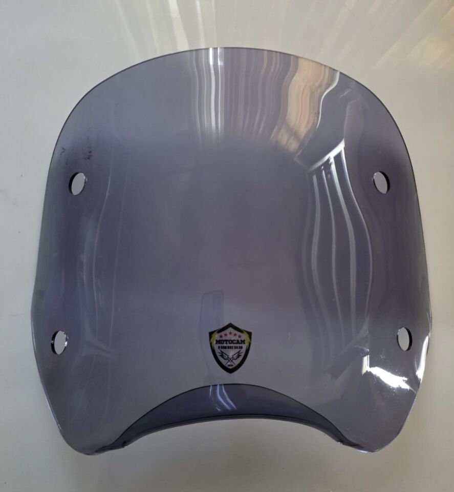 MOTOCAM Piaggio Beverly 500 Ön Uzatma Camı 2001-2007 Model 34cm Füme Renkli 4mm APARATSIZ