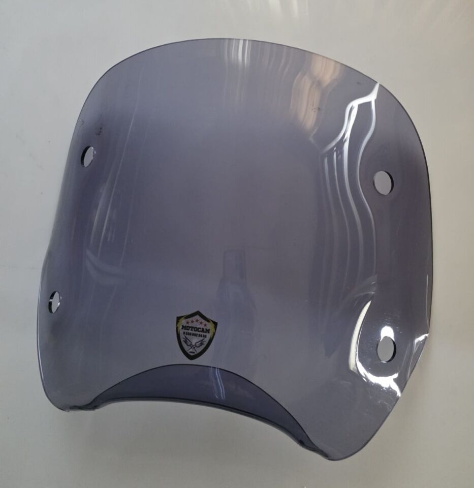 MOTOCAM Piaggio Beverly 500 Ön Uzatma Camı 2001-2007 Model 34cm Füme Renkli 4mm APARATSIZ