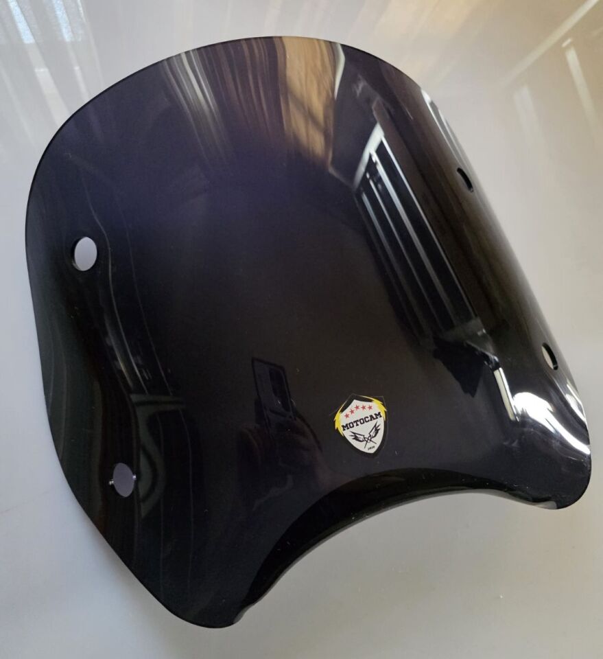 MOTOCAM Piaggio Beverly 500 Ön Uzatma Camı 2001-2007 Model 34cm Siyah Renkli 4mm APARATSIZ