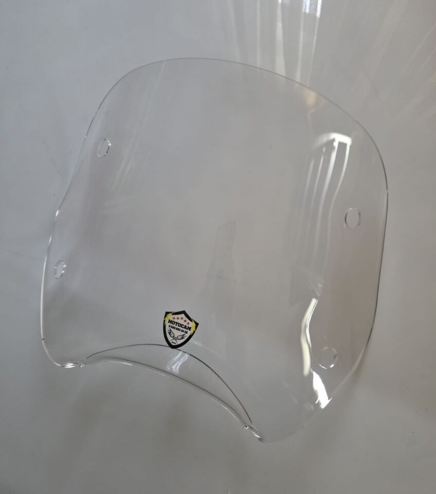 MOTOCAM Piaggio Beverly 500 Ön Uzatma Camı 2001-2007 Model 34cm Şeffaf Renkli 4mm APARATSIZ