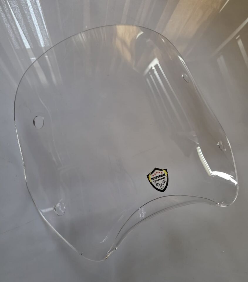 MOTOCAM Piaggio Beverly 500 Ön Uzatma Camı 2001-2007 Model 34cm Şeffaf Renkli 4mm APARATSIZ