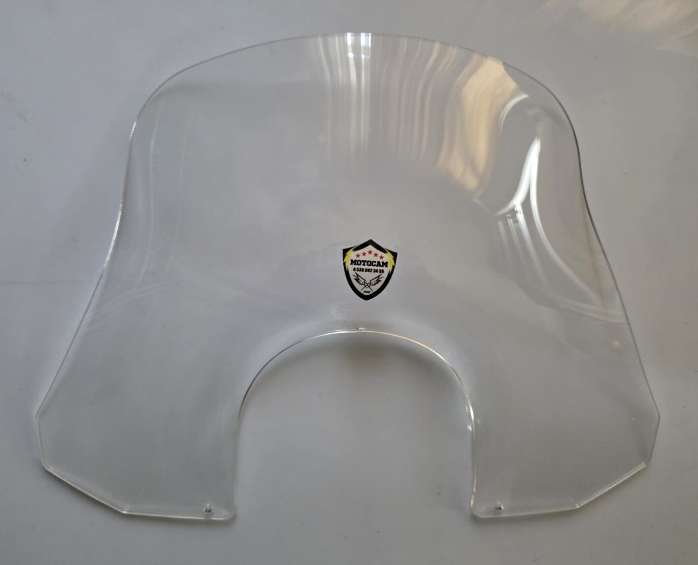 MOTOCAM Piaggio Beverly 500 Ön Cam 2001-2007 Model 35cm Şeffaf Renkli 4mm