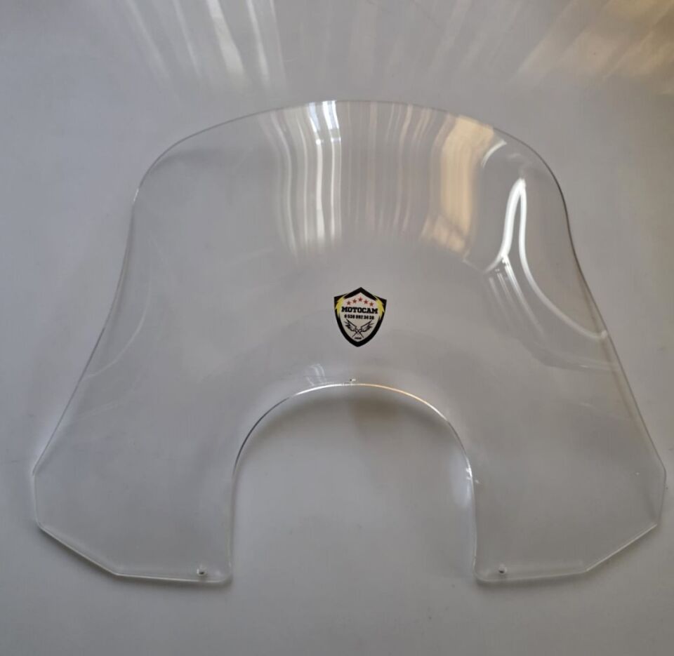 MOTOCAM Piaggio Beverly 500 Ön Cam 2001-2007 Model 35cm Şeffaf Renkli 4mm