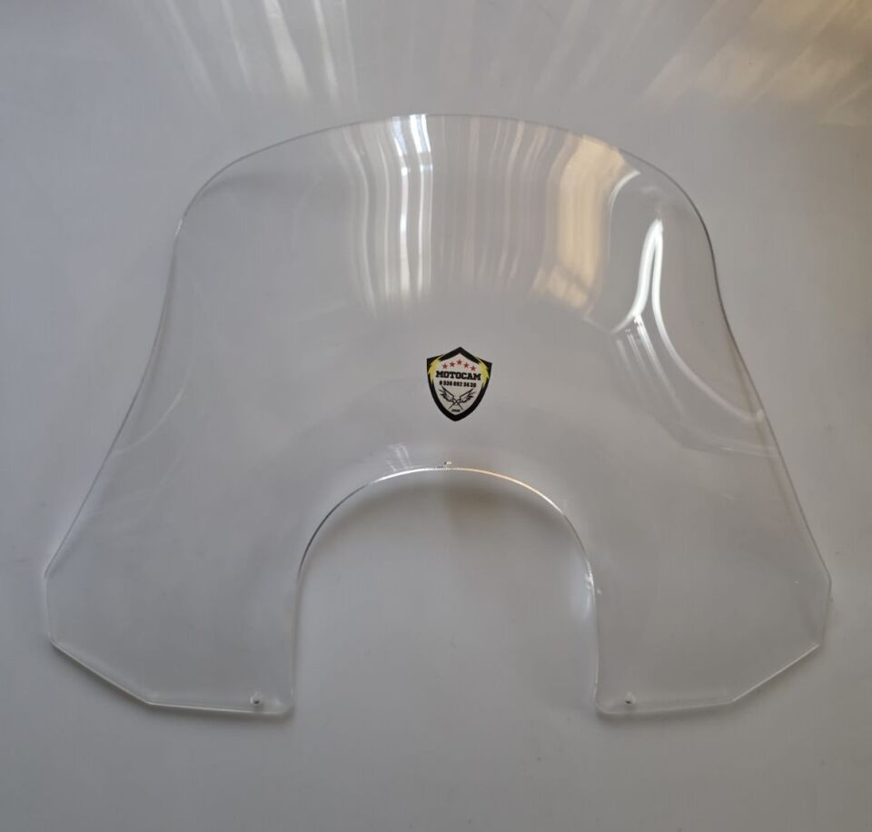 MOTOCAM Piaggio Beverly 500 Ön Cam 2001-2007 Model 35cm Şeffaf Renkli 4mm