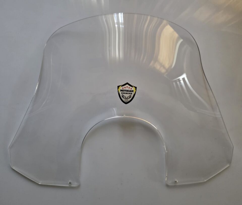 MOTOCAM Piaggio Beverly 500 Ön Cam 2001-2007 Model 35cm Şeffaf Renkli 4mm