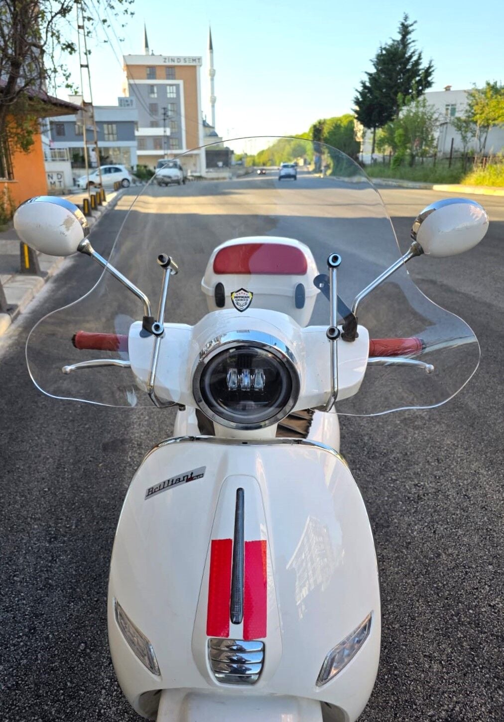 MOTOCAM Küba Master MT 50 Ön Cam 2021-2026 Model 45cm Şeffaf Renkli Elcikli APARATSIZ