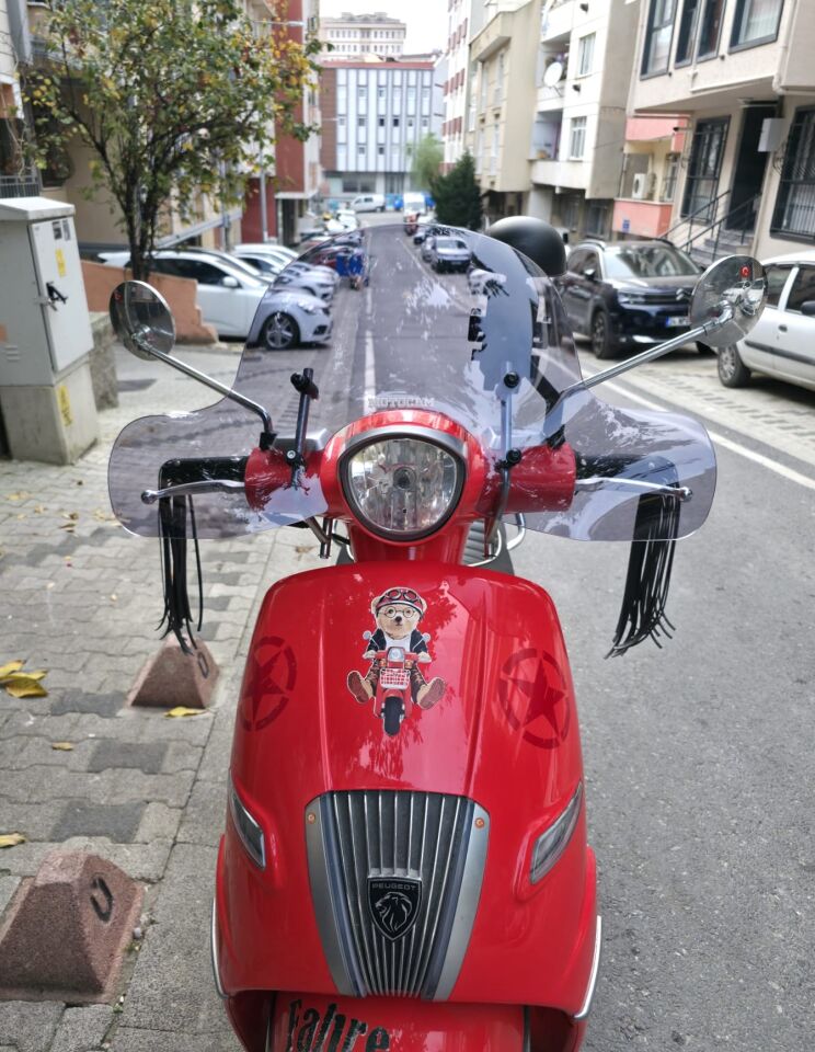 MOTOCAM Arora Malibu 125 Ön Cam 2017-2026 Model 39cm Füme Renkli 4mm Elcikli APARATSIZ