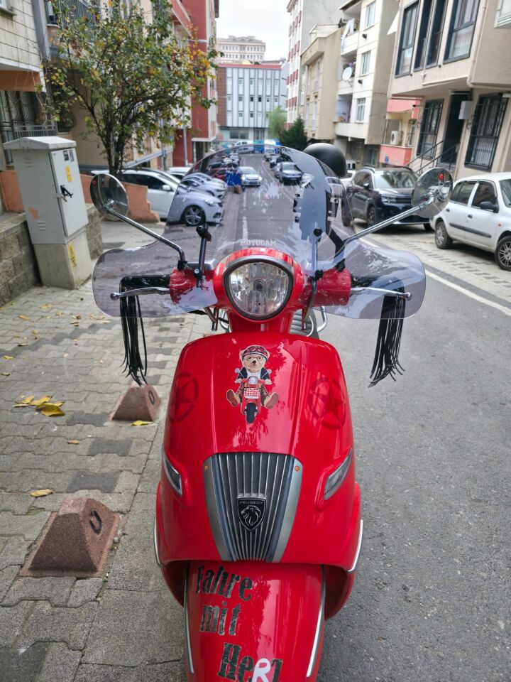 MOTOCAM Arora Malibu 125 Ön Cam 2017-2026 Model 39cm Füme Renkli 4mm Elcikli APARATSIZ
